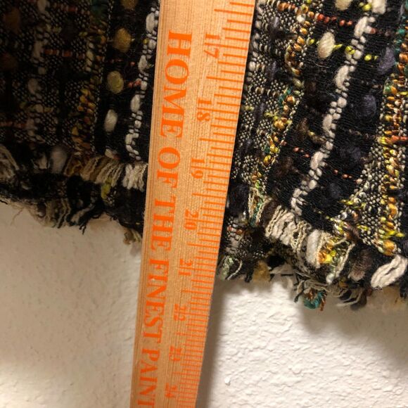 cabi wool crop jacket medium m blazer black gold chic city classic i6 - Picture 8 of 9